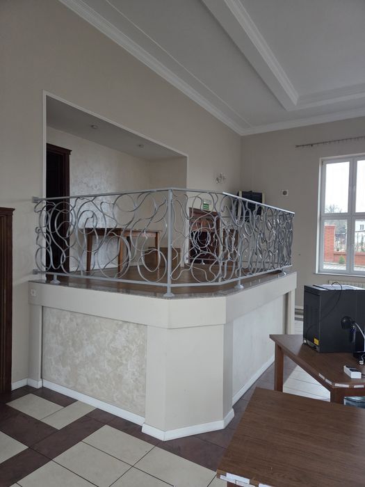 Balustrada  barierka gięta srebrna