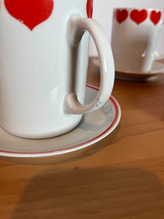 6 kubków garnuszków Karolina + 6 podstawek Karolina Klasyki PRL
