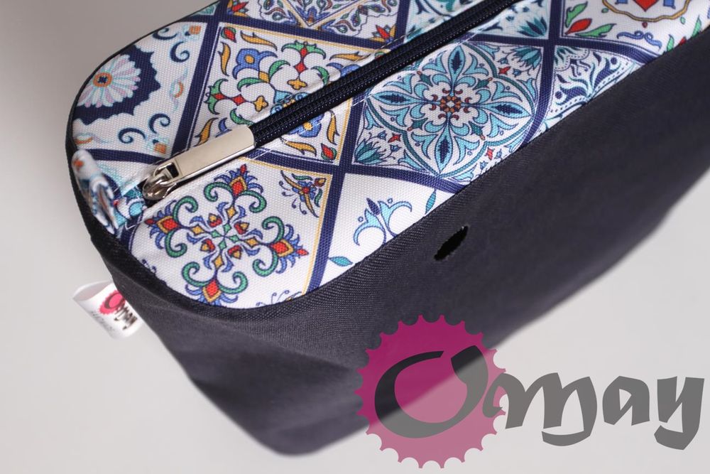 Granatowy organizer do OBAG STANDARD i OPASKA kafelki niebieskie OMAY