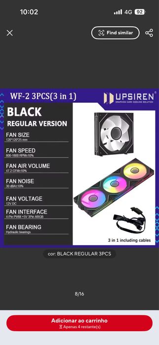 Caixa pc, cooler e ventoinhas