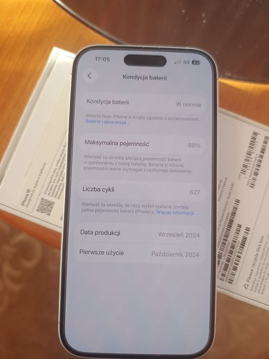 iPhone 16 128gb 88% baterii