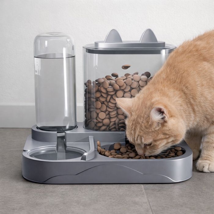 Автоматична годівниця для корму та води 2-в-1