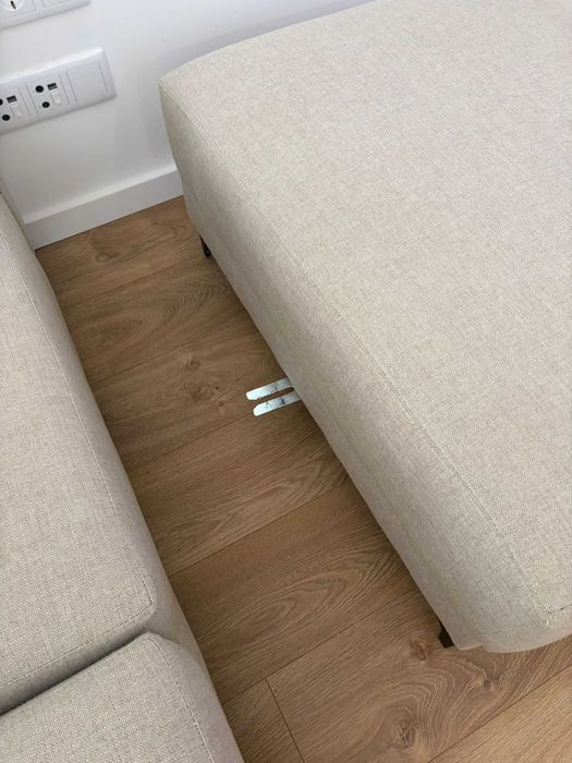 Sofá com puff modular