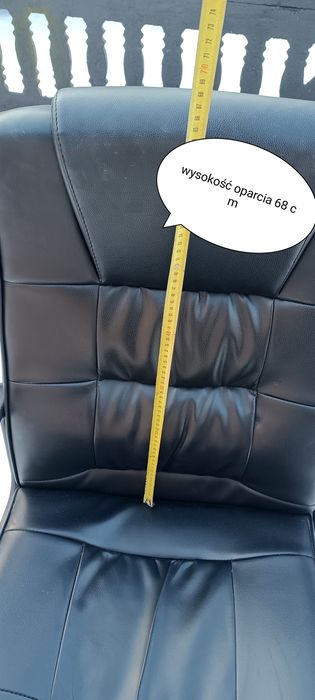 Fotel biurowy obrotowy  ecoskóra na kółkach