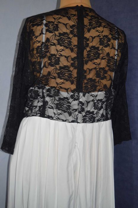 Shein Curve Pękna sukienka długa z koronką_48