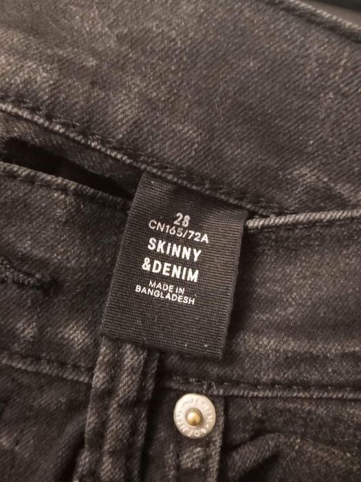 Czarne dżinsy męskie skinny rozm. S W28