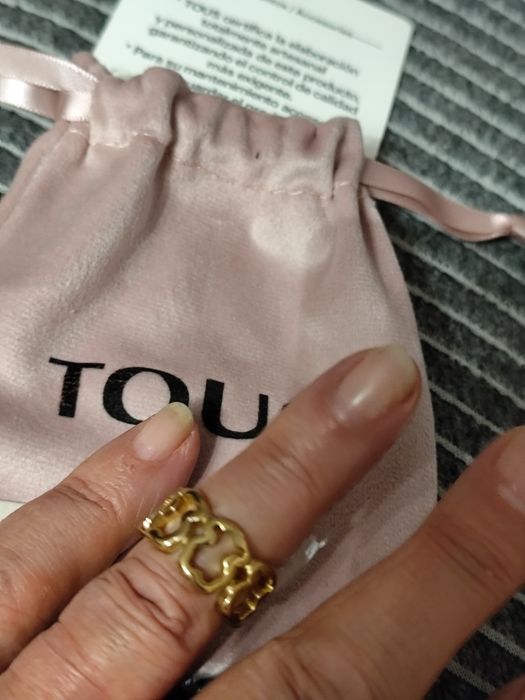 Anel nr 18 dourado tous