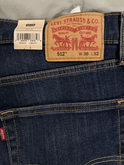 Нові джинси Levi’s 512. Розмір 36-32