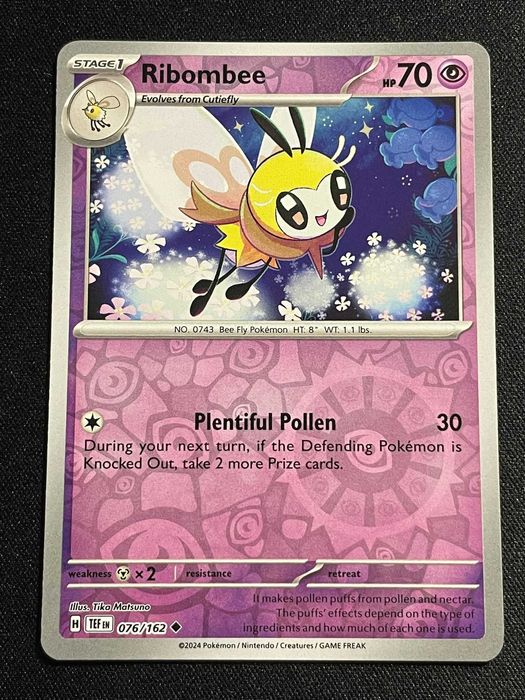 Carta Pokémon Ribombee 76/162 Temporal Forces