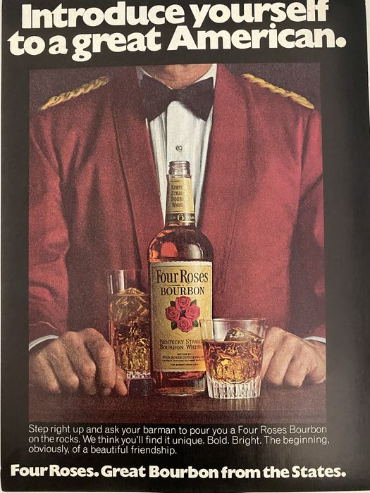 Anúncio Vintage de Bourbon Four Roses - Anos 1970