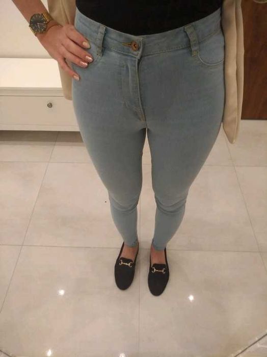 Rurki skinny z wysokim stanem high waist Pull&Bear 36 S