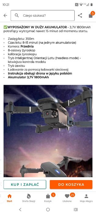 Dron z kamerą blututh