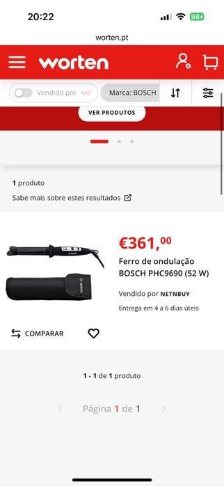 Babyliss carocóis cabelo Bosch