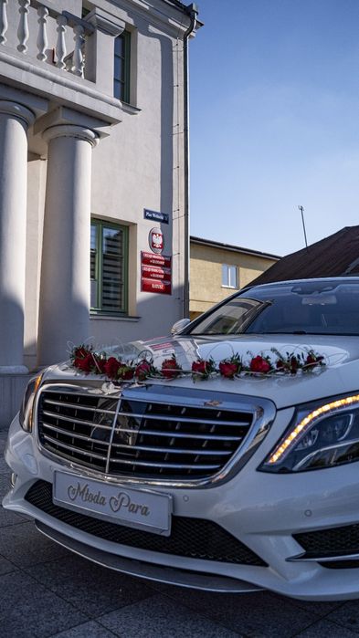 Auto do ślubu Mercedes S AMG biały