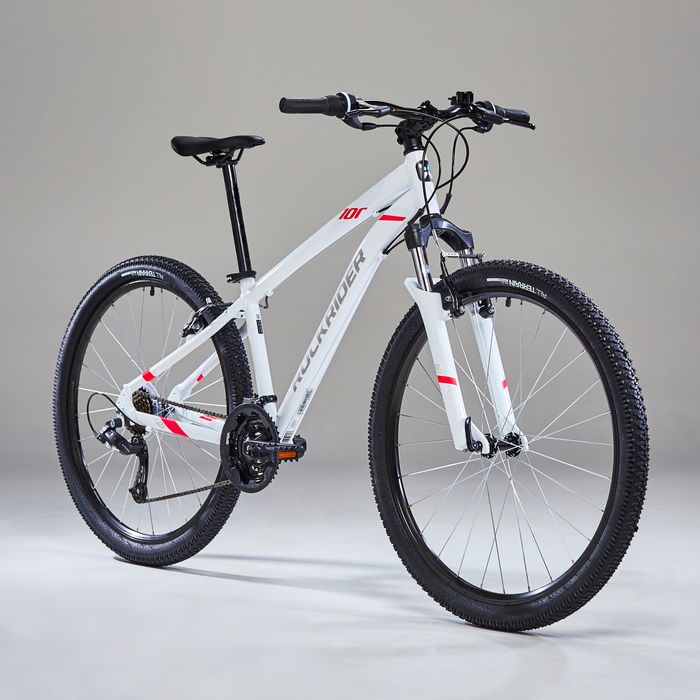 BICICLETA BTT MULHER ST 100 BRANCO ROSA