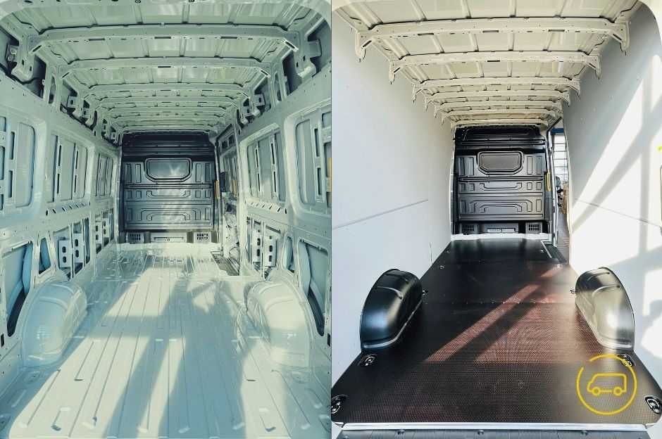 zabudowa busa montaż foteli brygadówka sprinter crafter ducato iveco