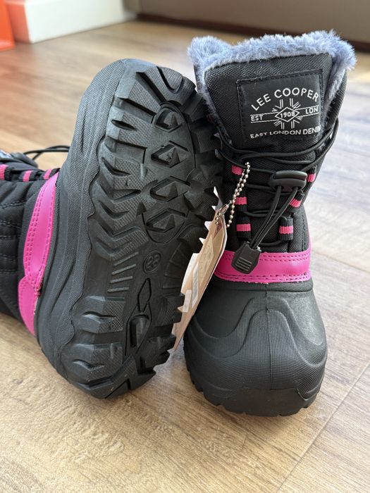 Śniegowce Ocieplane Dziewczęce I Buty Dziecięce Lee Cooper Rozmiar 32 - 18 cm • Szybka Wysyłka!