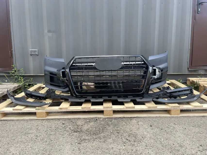 Бампер передний в сборе S-Line BLACK Audi Q7 4M 2016 2018 2019 ауди