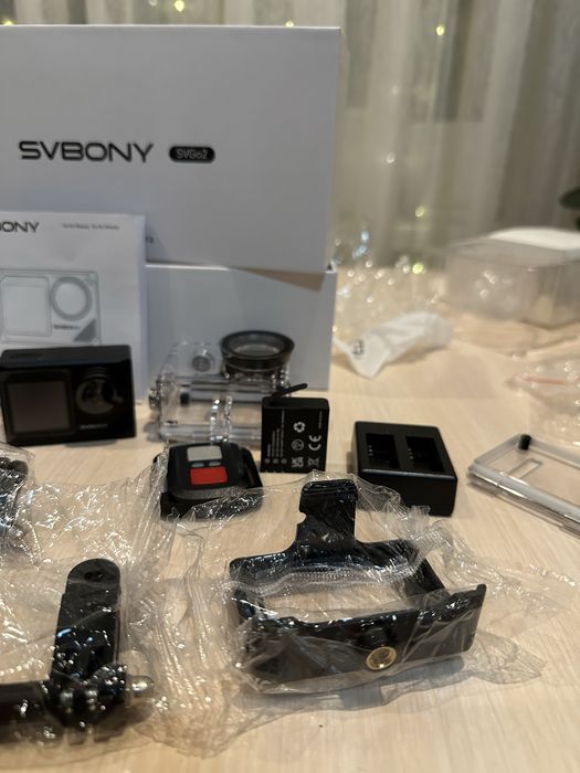 Екшн‑камера SVBONY SVGo2 4K, водонепроникна, дві батареї + штатив