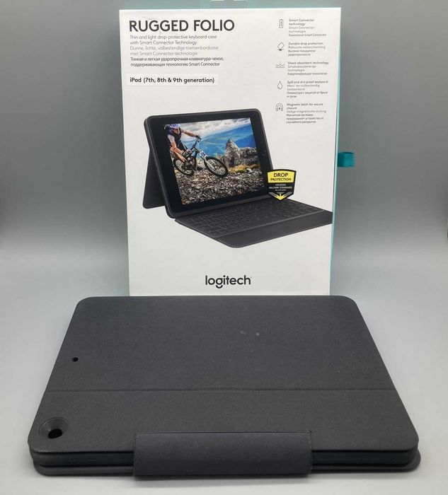 Чохол-клавіатура для Ipad 7, 8, 9-го покоління Logitech Rugged Folio – Захист і зручність для iPad!