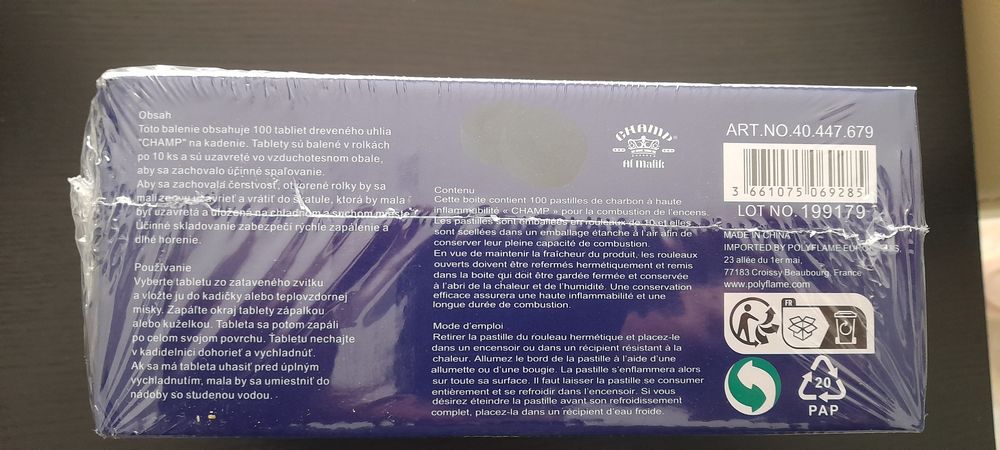 Carvão para Shisha 100 pastilhas (33mm)