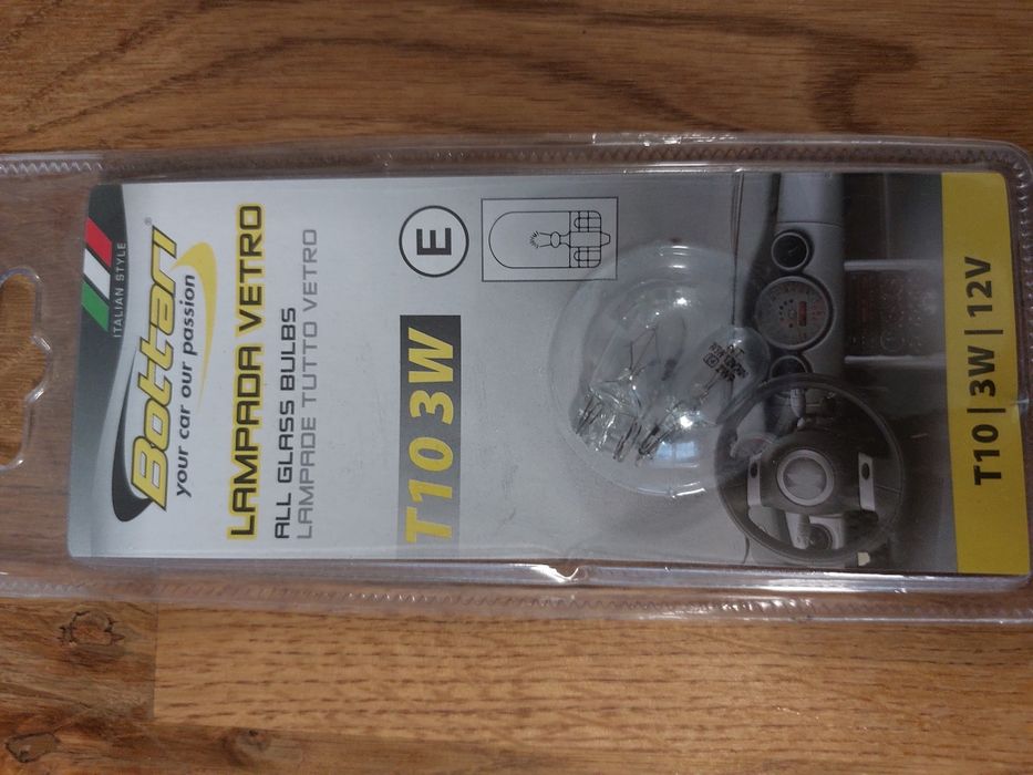 Żarówki 2 szt bottari T10 3W 12V
