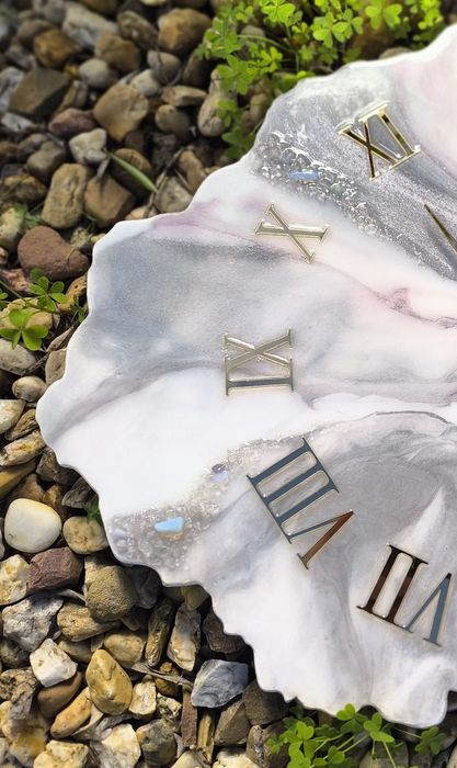 Epóxi relógio de parede Geoda 45×50cm