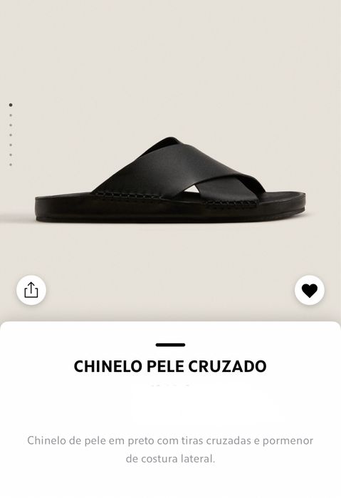 Chinelo Pele Cruzado Zara Home NOVO