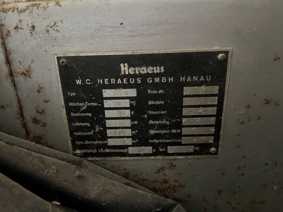 Piec laboratoryjny muflowy Heraeus duży przemysłowy