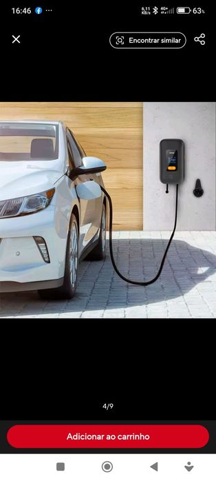 Carregador Wallbox 11kw trifásico  5m app+Wifi