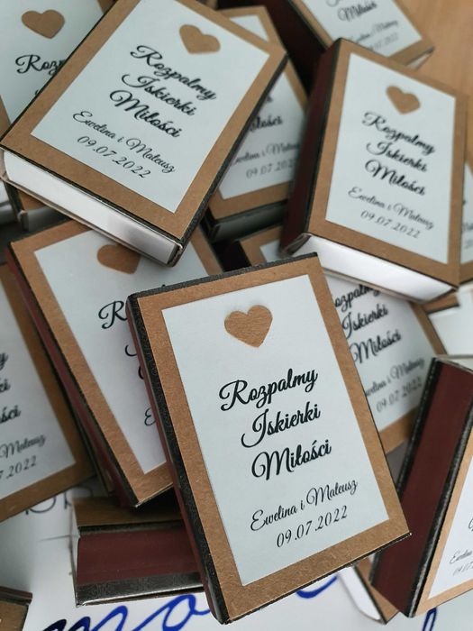 Zapałki personalizowane zimne ognie iskierki miłości