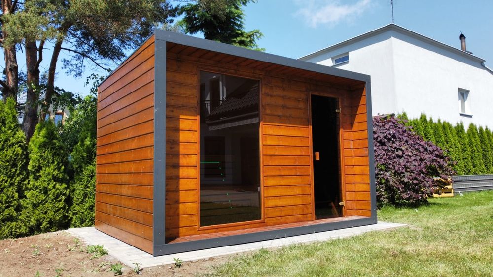 ZEWNĘTRZNA Sauna fińska z przedsionkiem model KOPENHAGA 3