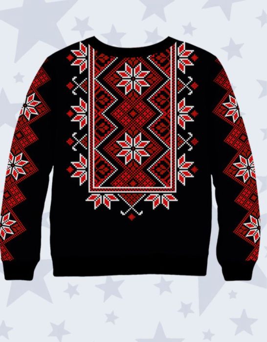 Темно-синий свитшот с орнаментом на 9-10 лет для девочки!