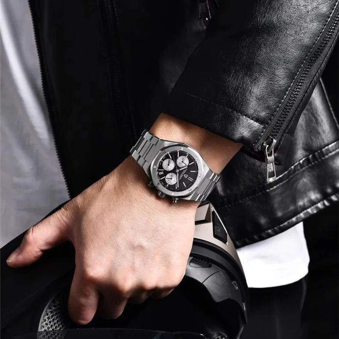 Годинник Pagani Design в стилі Vacheron Constantin Overseas: Сапфірове скло, Сталевий, Меха-кварц Seiko