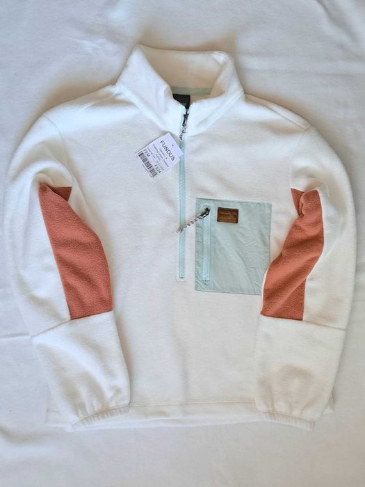 Patagonia Microdini 1/2 Zip polar damski Nowy S/36 Birch White