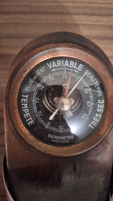 Barómetro, Termómetro Antigo - estilo sapato