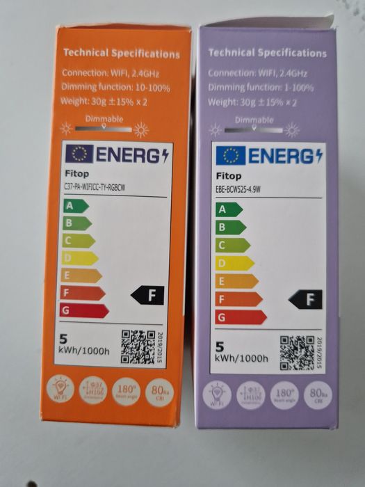 Żarówki e14 RGB Fitop Alexa smart bulb 4 szt.