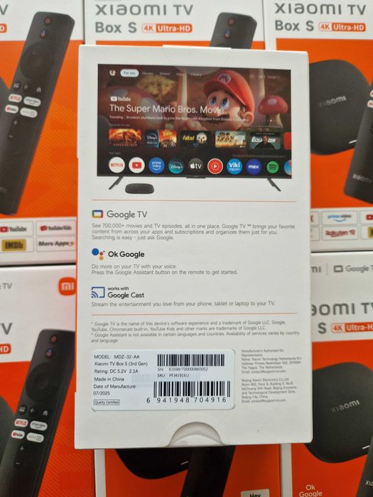 Smart TV - Xiaomi Mi Box S 3rd Gen, 4K, НОВІ ЗАПАКОВАНІ -100% Original