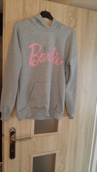 Szara bluza z kapturem Barbie