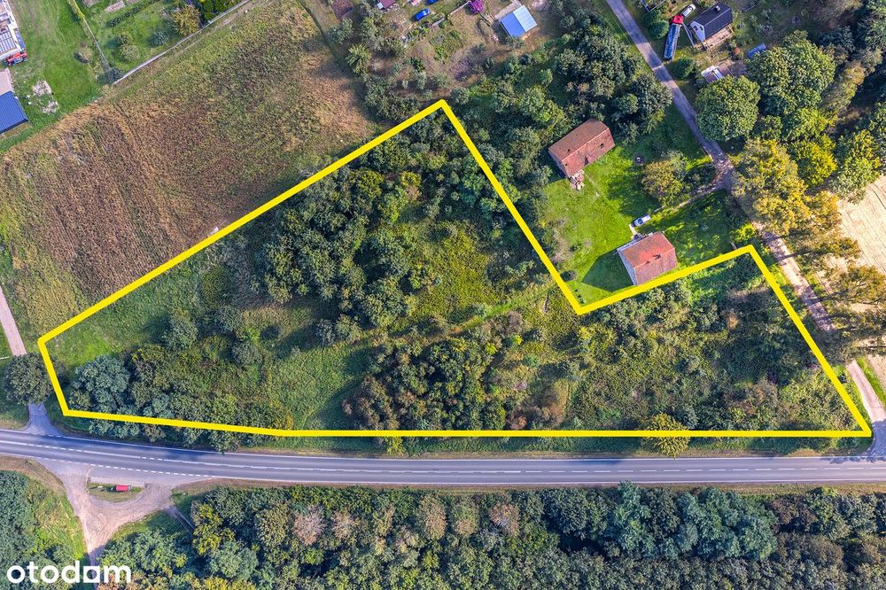 Duża działka przy drodze krajowej 55.