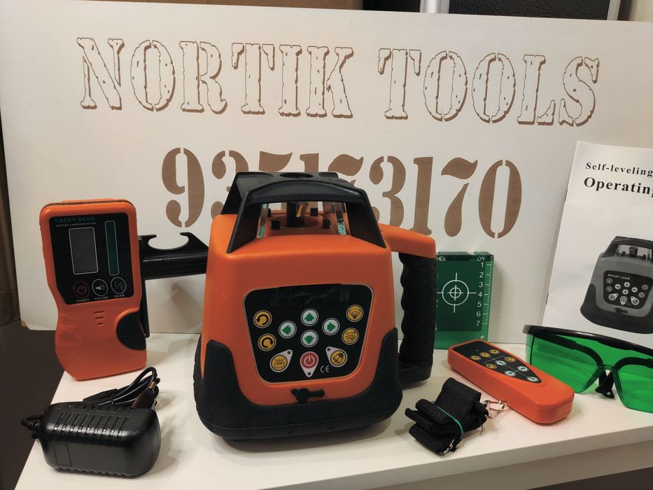 Nível Laser ROTATIVO. Alcance 500 m. Com RECEPTOR. NOVO. Autonivelante