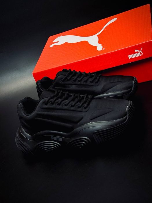 Черные женские красовки puma/ хит весны 2026/женские кожаные puma пума