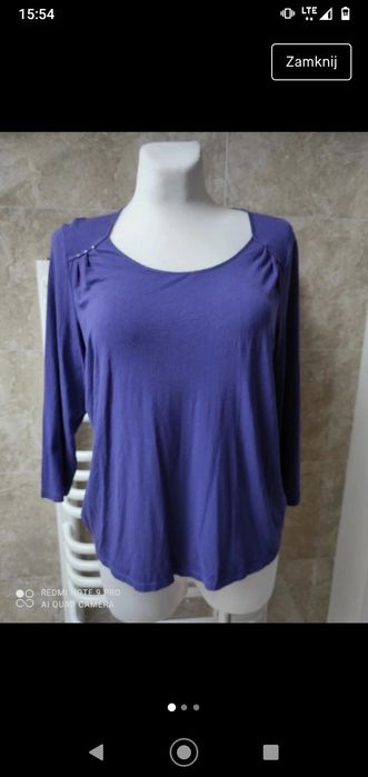 Fioletowa bluzka bluzeczka Marks & Spencer