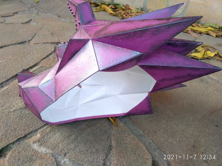 маска Дракон Велетень paperkraft