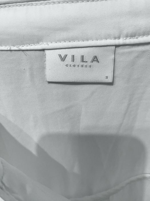 Блуза VILA Clothes S молочна | Легка літня блузка без рукавів