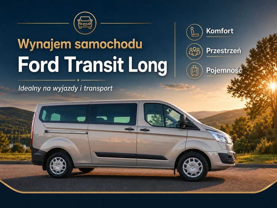 Bus do wynajęcia – 9 miejsc, komfortowy, długa wersja (LONG)