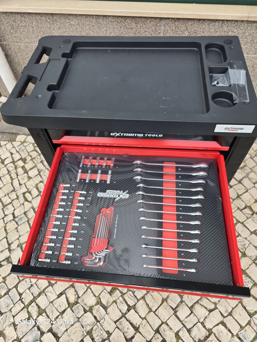 Carrinho de ferramentas 6 gavetas 4 completas novo