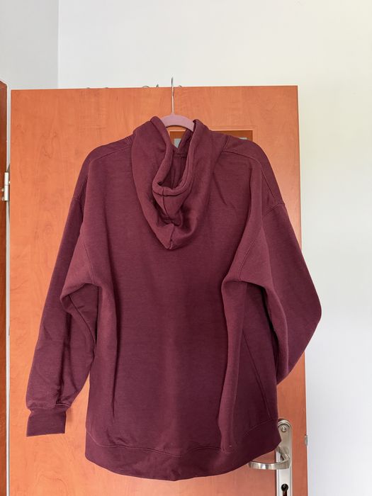 Bluza bordowa fioletowa oversize długa