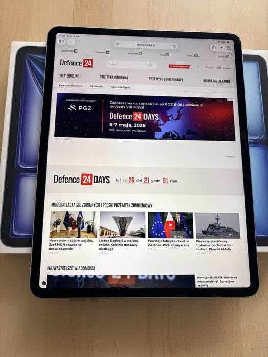 BATERIA 100% iPad Air 13" M3 2025 512GB wifi niebieski IGŁA