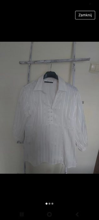 Biała koszula w paski L Vero Moda